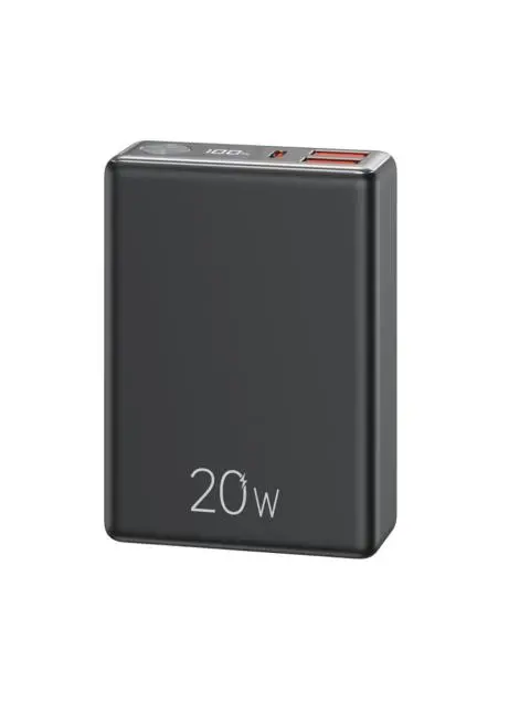 Batterie Externe (10000 mAh) charge rapide 20W PD + QC 3.0 Power Bank Usams  US-CD192 Noir