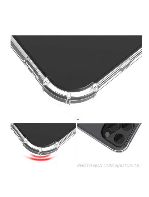 Coque pour iPhone 15 Pro Max Silicone Transparent + 2 Vitres Verre Trempé  et 2 Protections Caméra Arrière