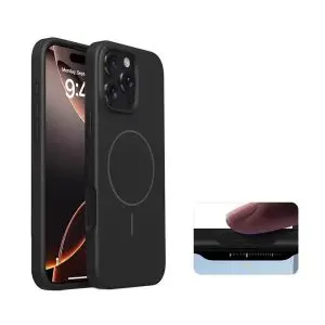 Coque en silicone SMOOTH pour iPhone Air Compatible avec MagSafe Noir