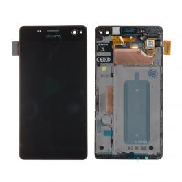 ECRAN LCD + VITRE TACTILE NOIR SUR CHASSIS BLOC COMPLET POUR SONY XPERIA M4 AQUA