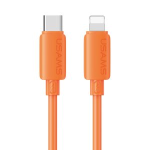 Câble USB-C vers pour iPhone 30W 3A PD Charge rapide (1m) Silicone Usams SJ788 U98 Orange