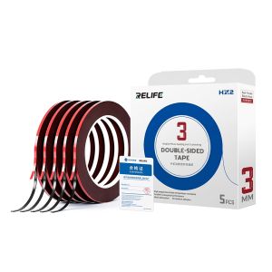 Ruban adhésif double-face d'étanchéité 3 mm (lot x5) Relife HX2 Rouge