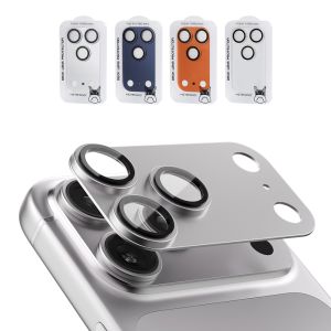 Verre trempé caméra arrière iPhone 17 Pro Heybingo intégral Argent