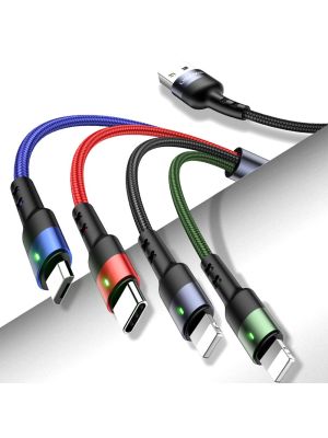 Câble Tressé 4 en 1 (Lightning x2 + Micro USB + Type-C) 10W (1,2m) Usams SJ317 U26