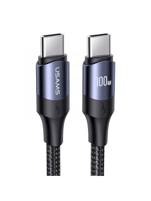 Câble Tressé USB-C + Type USB-C 100W PD (3m) Usams (SJ526) Noir