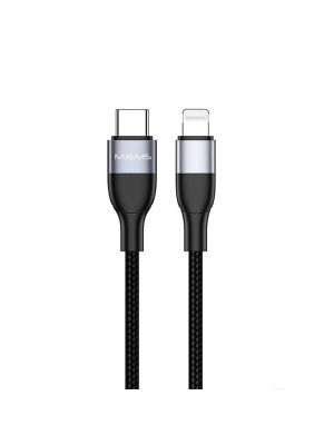 Câble Renforcé Lightning / USB-C (PD / MFI) SJ330 Mjems Noir (1m20)